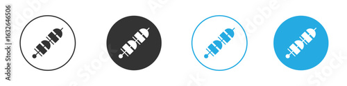 Kebab icon in editable flat vector in black and white