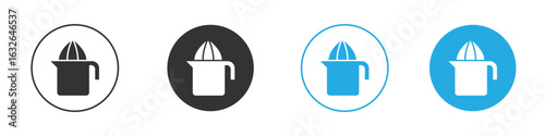 Juicer squeezer icon in editable flat vector in black and white