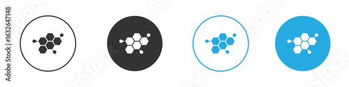 Hormones icon in editable flat vector in black and white