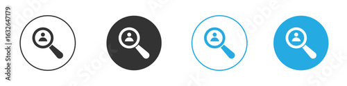 Hiring icon in editable flat vector in black and white