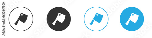 Hatchet icon in editable flat vector in black and white