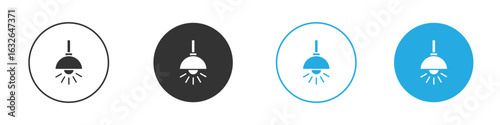 Hanging light icon in editable flat vector in black and white