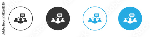 Expert opinion icon in editable flat vector in black and white