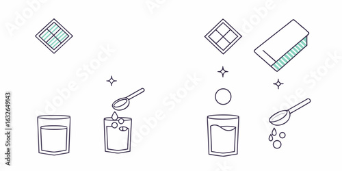 Instructions for dissolving a tablet in water