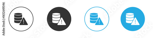 Data loss icon in editable flat vector in black and white