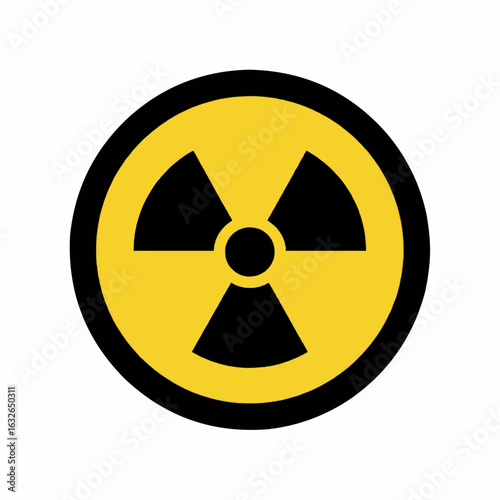 Radioactive Hazard Flat Vector Icon