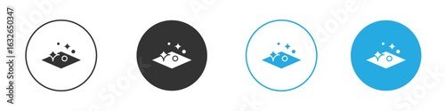 Clean floor surface icon in editable flat vector in black and white