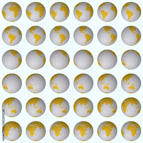 Bild auf Leinwand Collection of globes