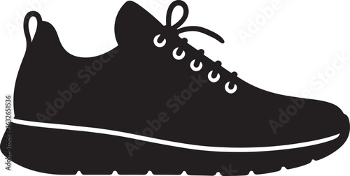 Casual Modern Sport Sneaker Silhouette Vector Illustration for Lifestyle Designs