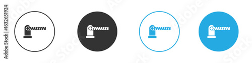 Barrier icon in editable flat vector in black and white