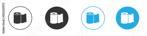 Bandage roll icon in editable flat vector in black and white