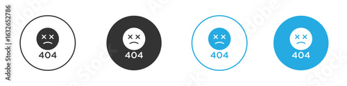 404 Error icon in editable flat vector in black and white