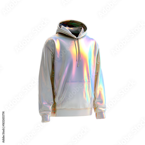  Holo-Reflective Hoodie Mockup