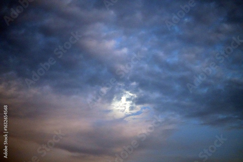 moon in the clouds