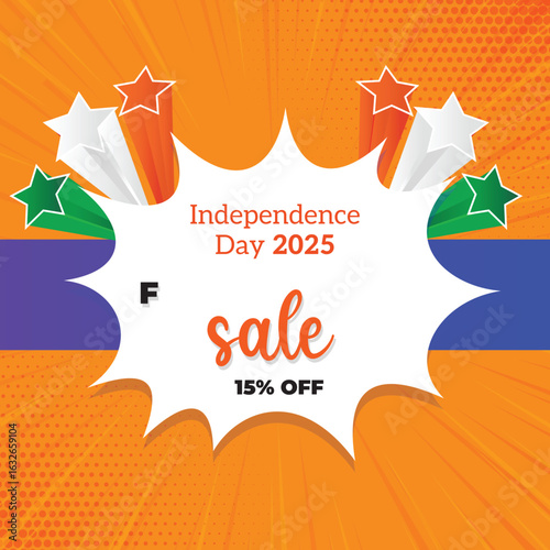 15 August Independence day sale Ad Template Design.
