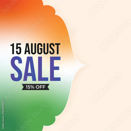 15 August Independence day sale Ad Template Design.