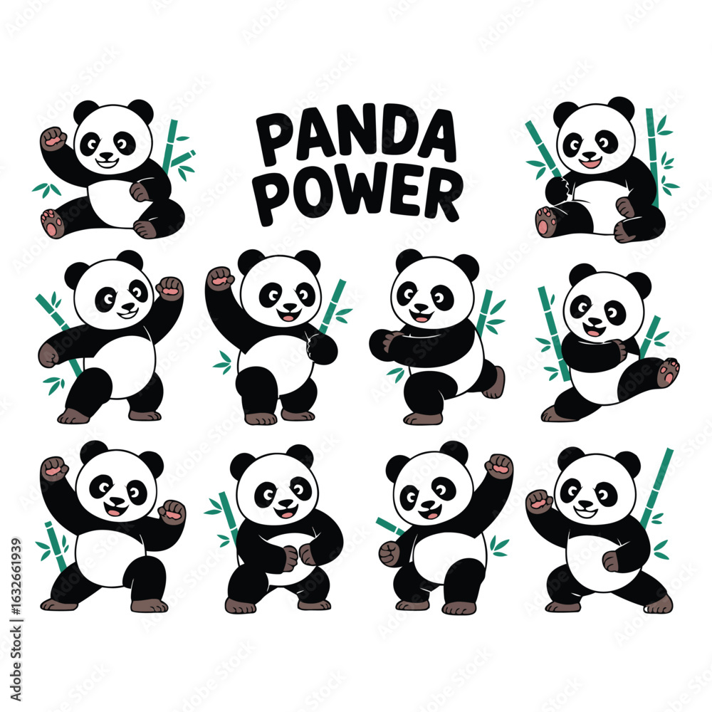 Naklejka premium Panda Power