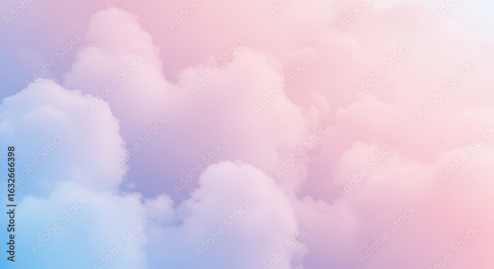 Fototapeta premium Pastel Skies Ethereal Cloudscape Soft Light Serenity Tranquility Dreamy