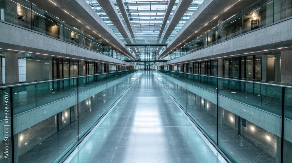 Obraz premium Modern, empty office hallway