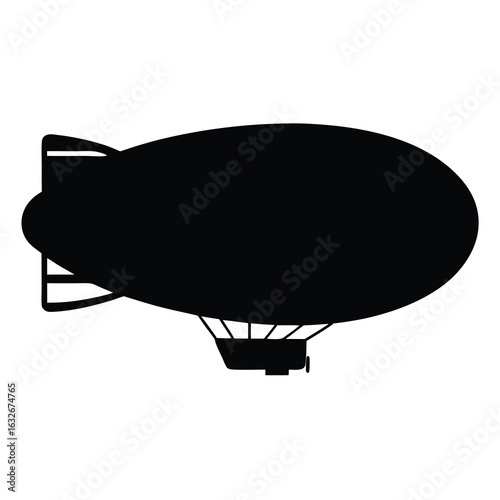 Explore the skies with a classic blimp airship vector image for your design projects today