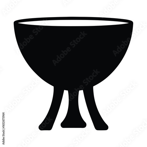 Find black cauldron cooking pot vector art, cast iron pot, stew pot, soup pot, cooking vessel
