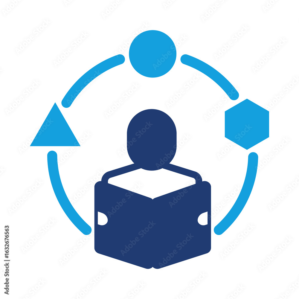 Obraz premium Learning Icon | Continuous Education and Knowledge | Open Book