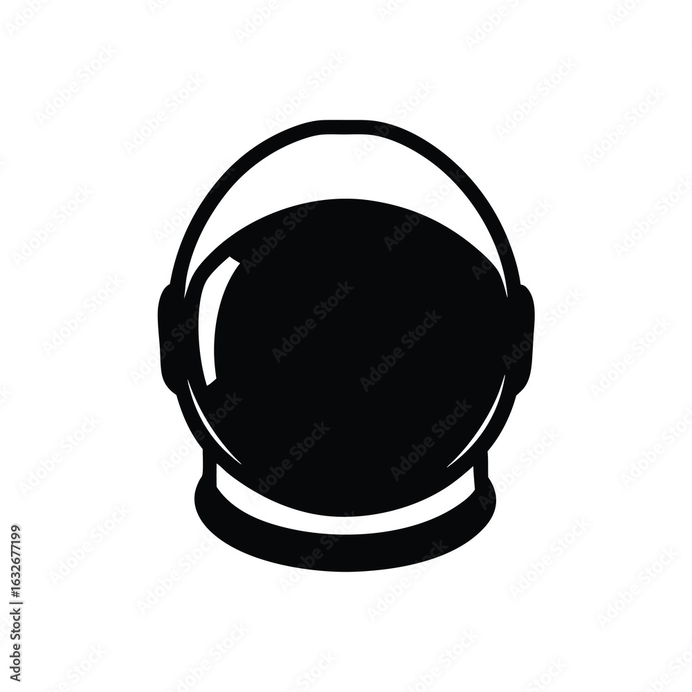 Fototapeta premium Astronaut helmet vector illustration for space exploration and science fiction designs and art projects