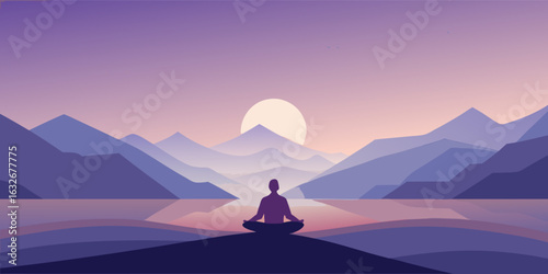 Serene lavender and soft gradient background for meditation yoga or wellness creating a peaceful and calming atmosphere