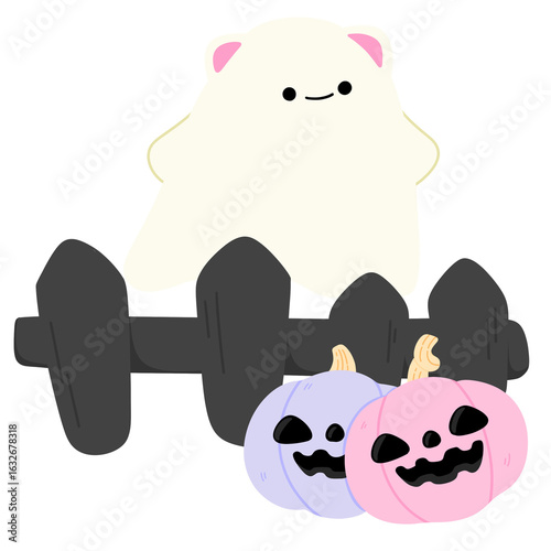 Pastel Halloween Clipart with Cute Ghosts and Witches