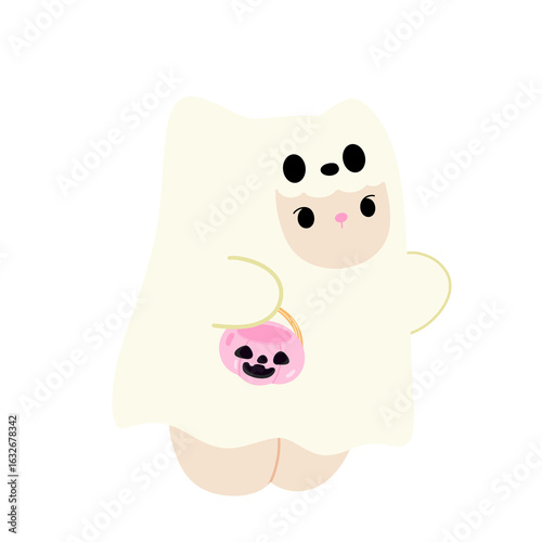 Pastel Halloween Clipart with Cute Ghosts and Witches