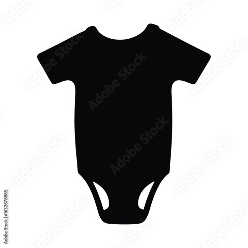 Baby bodysuit vector image for apparel design and baby clothing line graphics and projects