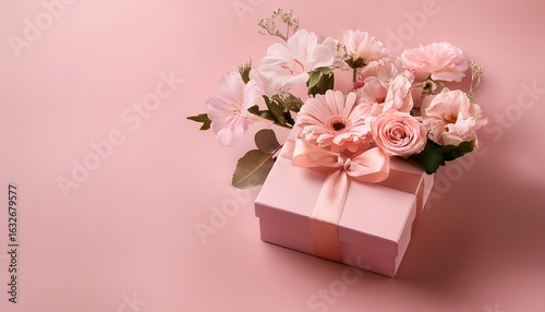 minimalist floral gift box arrangement monochrome beauty