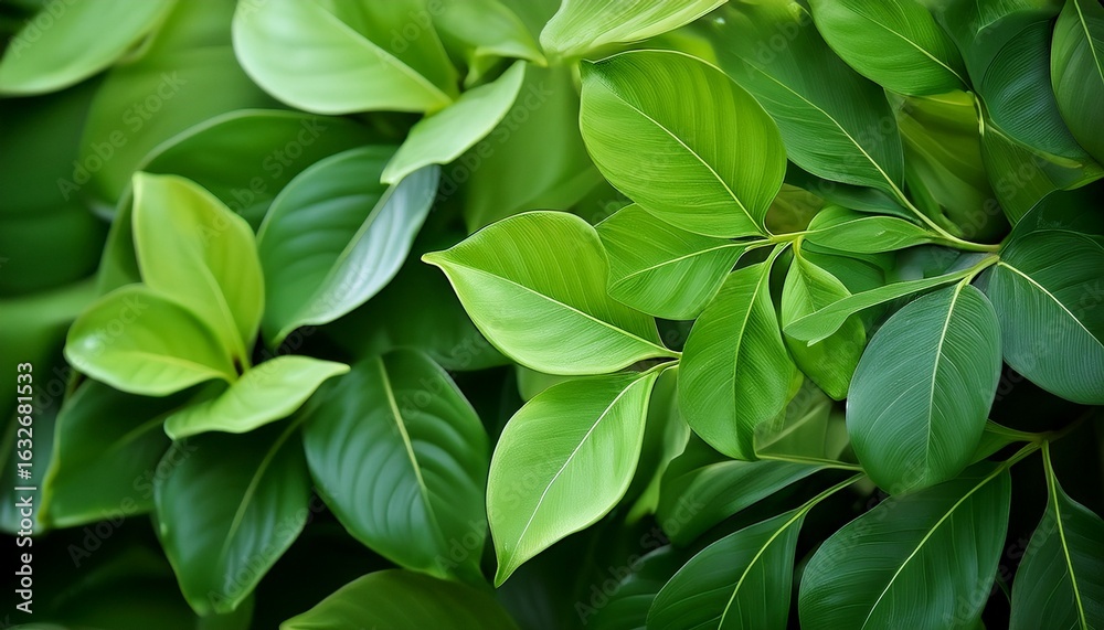 Fototapeta premium natures gentle embrace lush green leaves