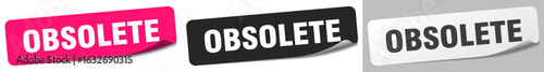 obsolete sticker. obsolete sticker set on white background