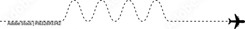 Same as "plane air route tourism travel dashed line curved and straight.svg" but rephrased for better searchability.