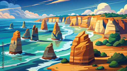 The Twelve Apostles on the Great Ocean Road, Australia