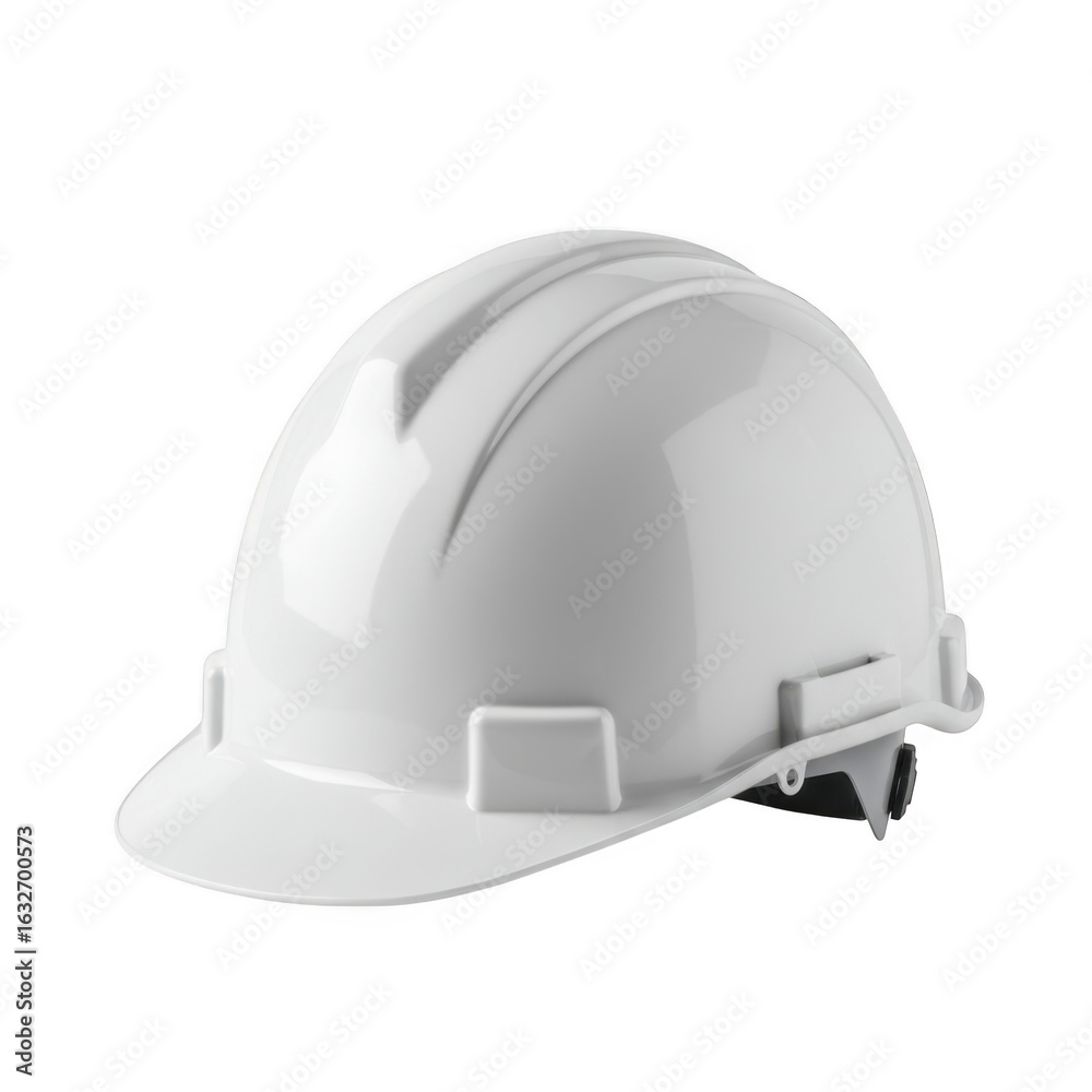 Fototapeta premium A pristine white hard hat a crucial piece of protective headgear for construction workers isolated on transparent background