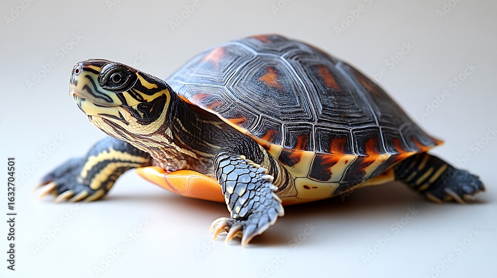 Fototapeta premium Close-up of a colorful turtle.
