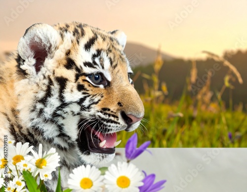tiger in the grass