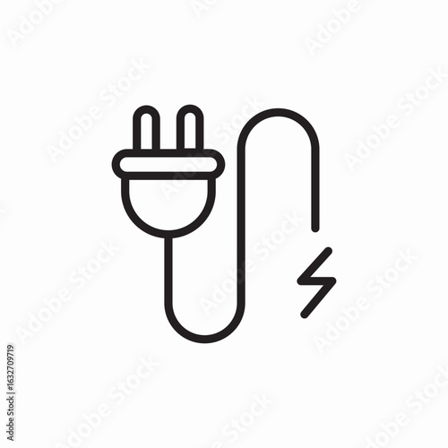 electricity plug icon sign vector