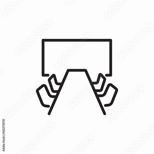 meeting room icon sign vector