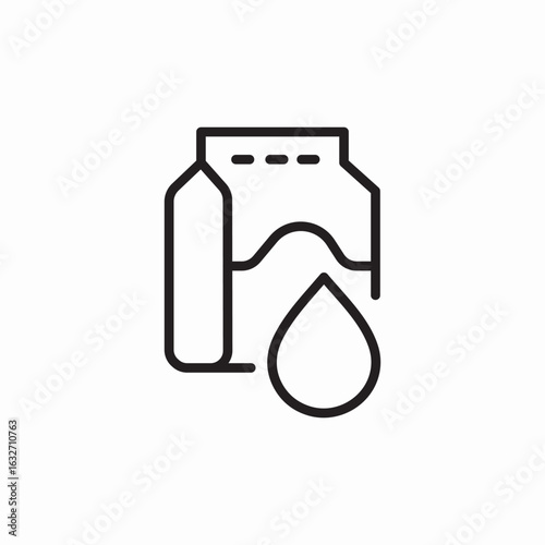 milk pack icon sign vector