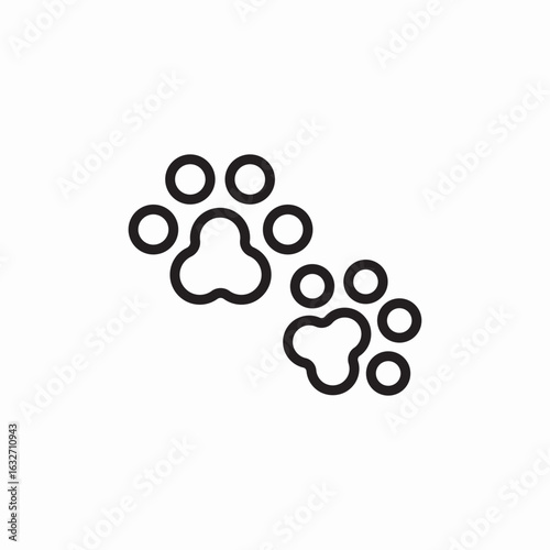 pet paws icon sign vector