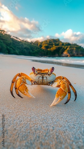 Beach Crab on Sandy Shore