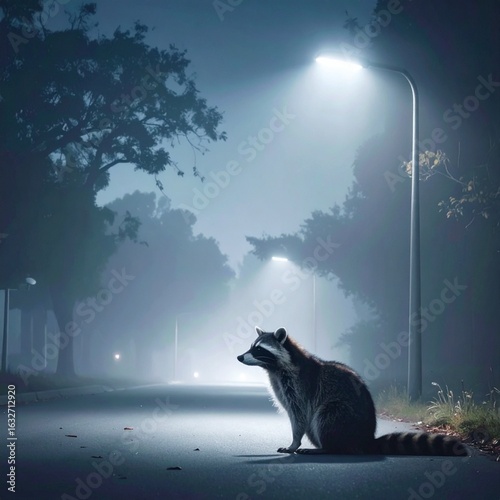 cat in the night
