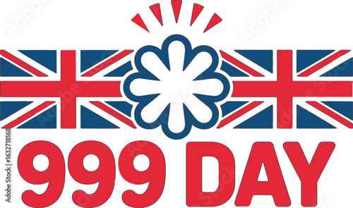 Celebrate 999 Day with Union Jack and Floral Design