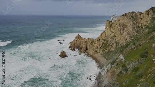 Cabo da Roca, the westernmost point of Europe, overlooking the Atlantic Ocean on the rocky edge