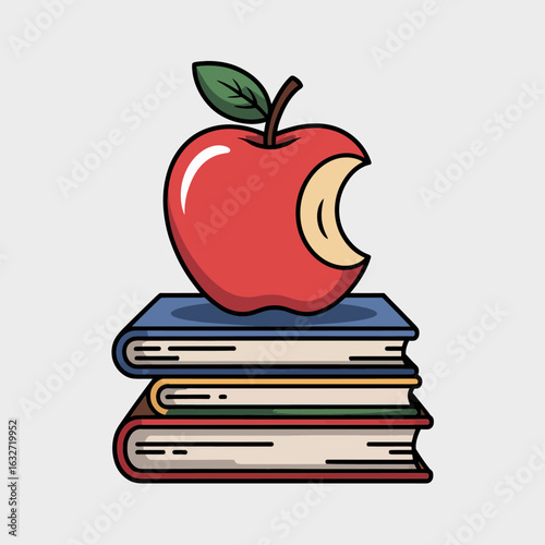 vector illustration for icon stickers back to school event with cartoon character and kids , with bag back 
