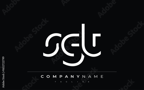 SGT abstract letter design. Modern Business Logo Design With Abstract Typography and Contemporary Style