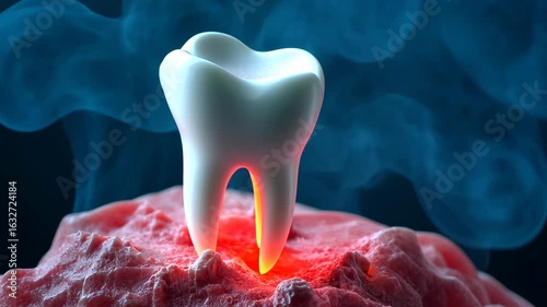 Dental filling, cavity repair, tooth decay. Oral health. Enamel restoration prevents further damage. Damaged pulp requires immediate care. Routine checkup maintains tooth integrity.